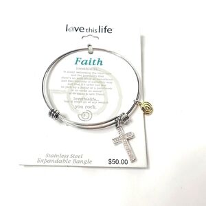 Love this life faith bracelet sterling silver